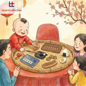 Mâm bốc thôi nôi cho bé