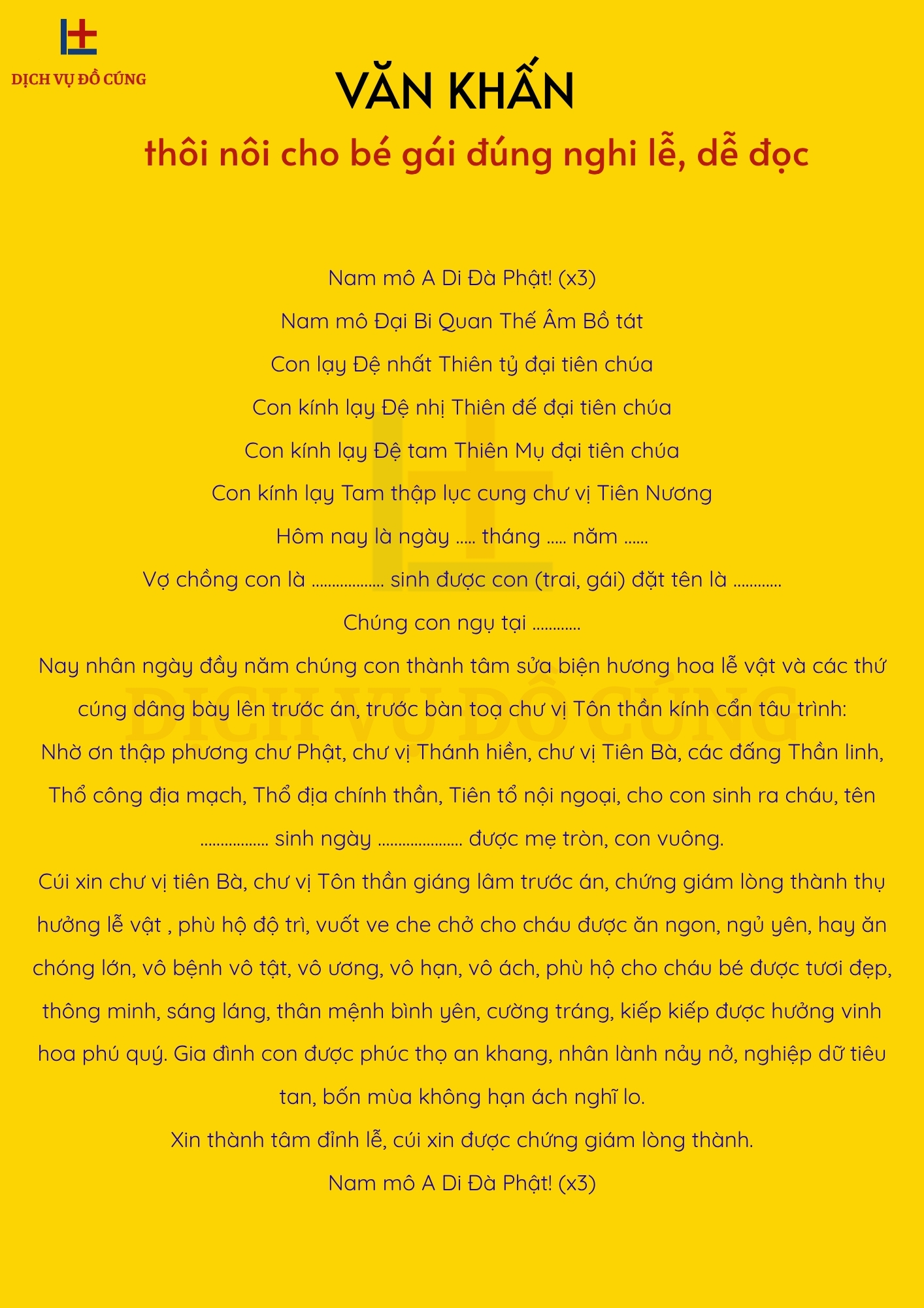 Bài văn cúng thôi nôi cho bé gái đúng nghi lễ, dễ đọc