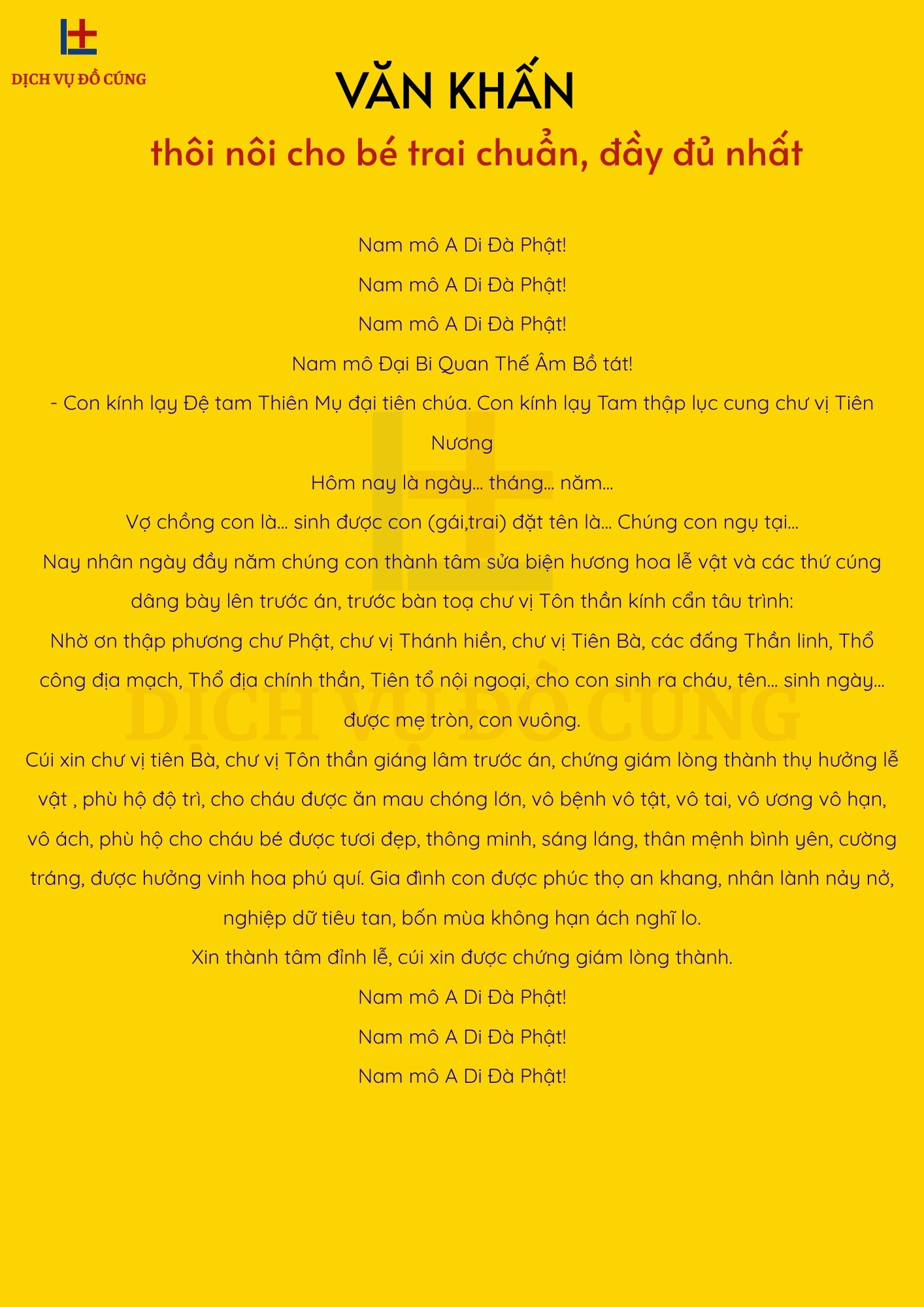 Bài văn cúng thôi nôi cho bé trai chuẩn, đầy đủ nhất